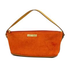 Gucci pouch 039 1103 suede leather orange ladies