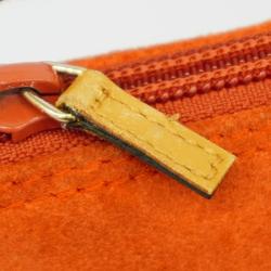 Gucci pouch 039 1103 suede leather orange ladies