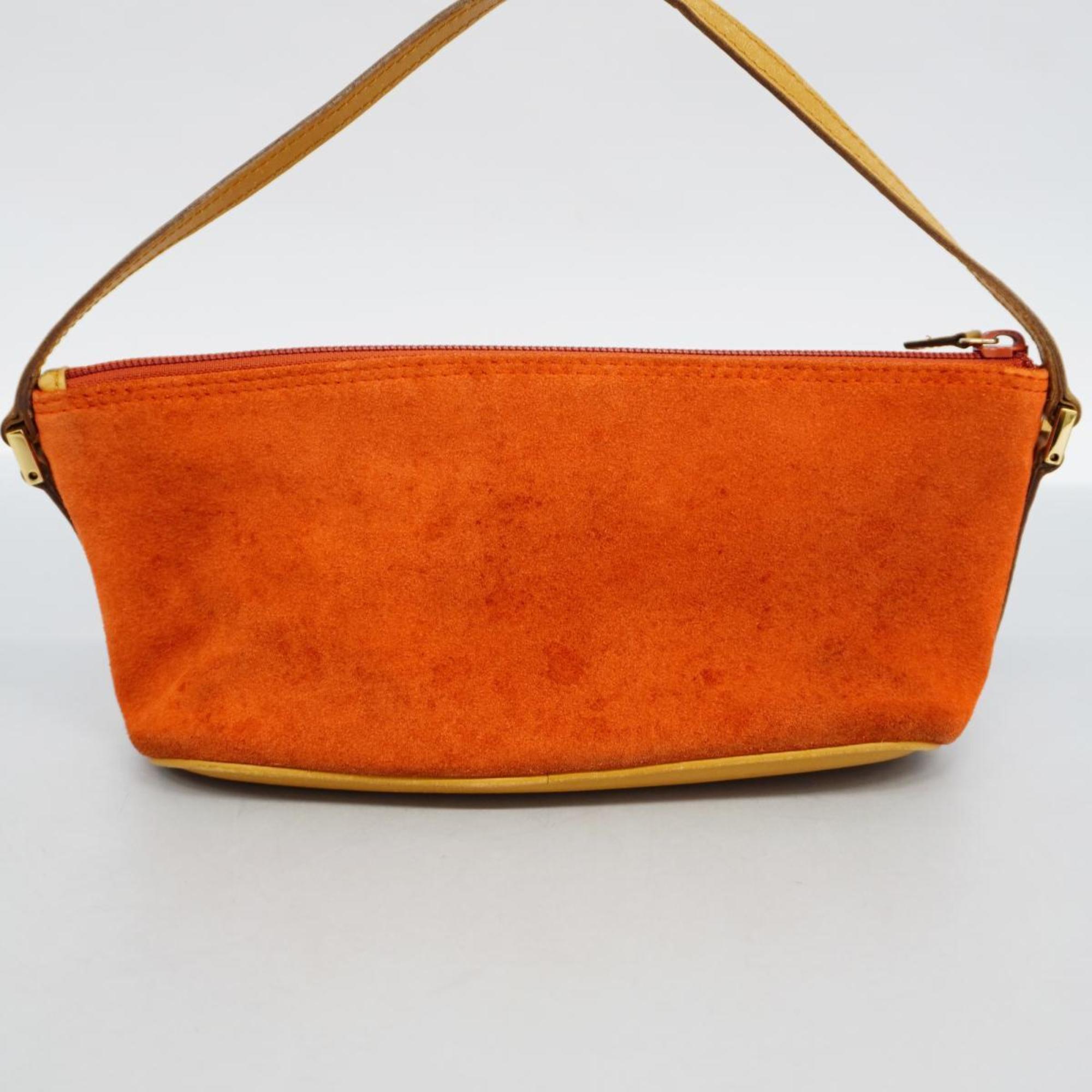 Gucci pouch 039 1103 suede leather orange ladies