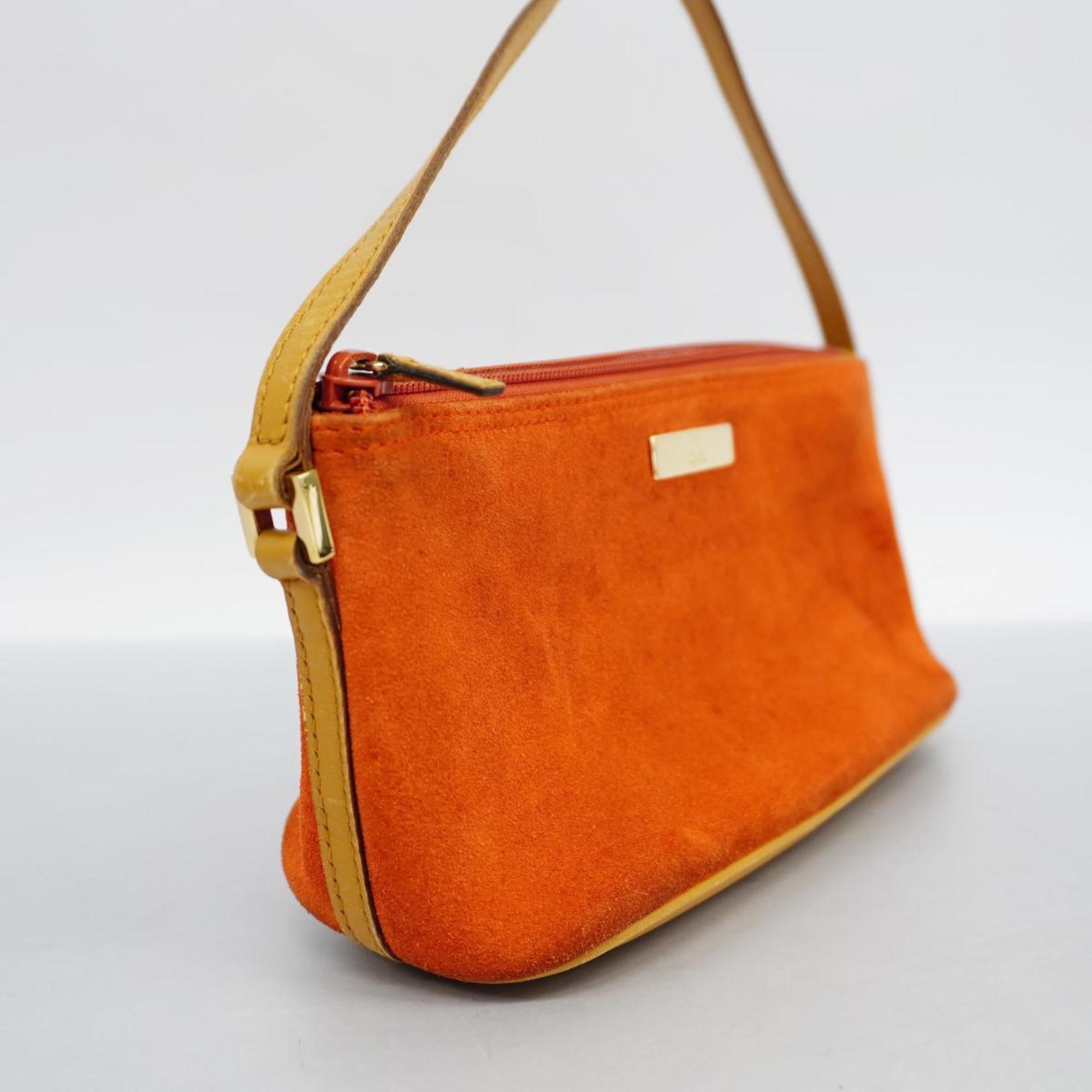 Gucci pouch 039 1103 suede leather orange ladies