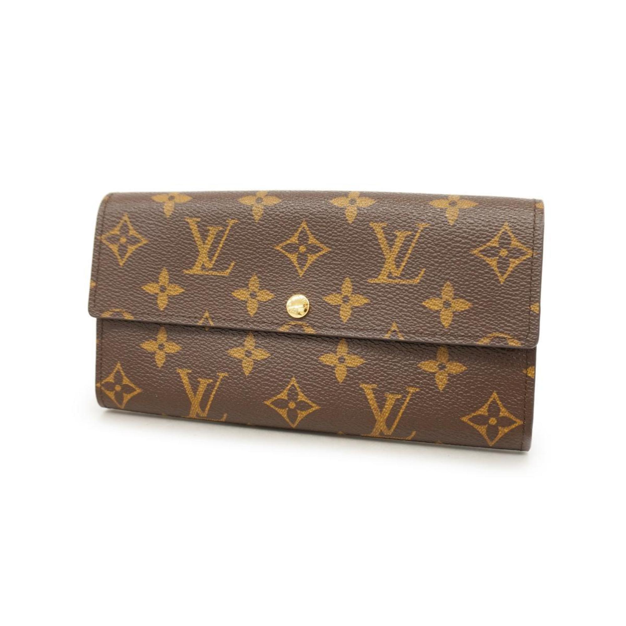 Louis Vuitton Long Wallet Monogram Portefeuille Sarah M61734 Brown Ladies