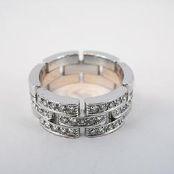 Cartier Ring, Maillon Panthere, Diamond, K18WG, White Gold, Men's, Women's