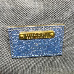 Gucci Shoulder Bag GG Kaleidoscope 676682 Leather Navy Yellow Women's