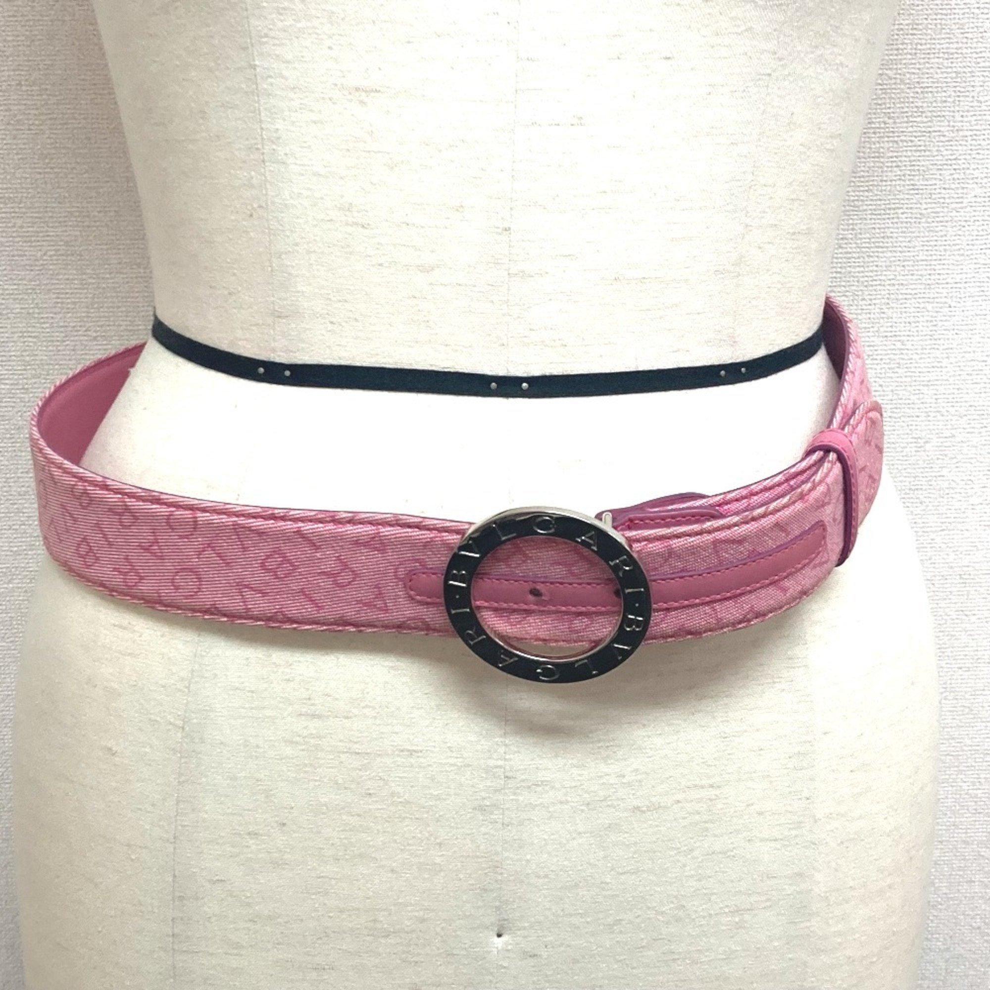 BVLGARI Bvlgari Mania Belt Canvas Women's Pink