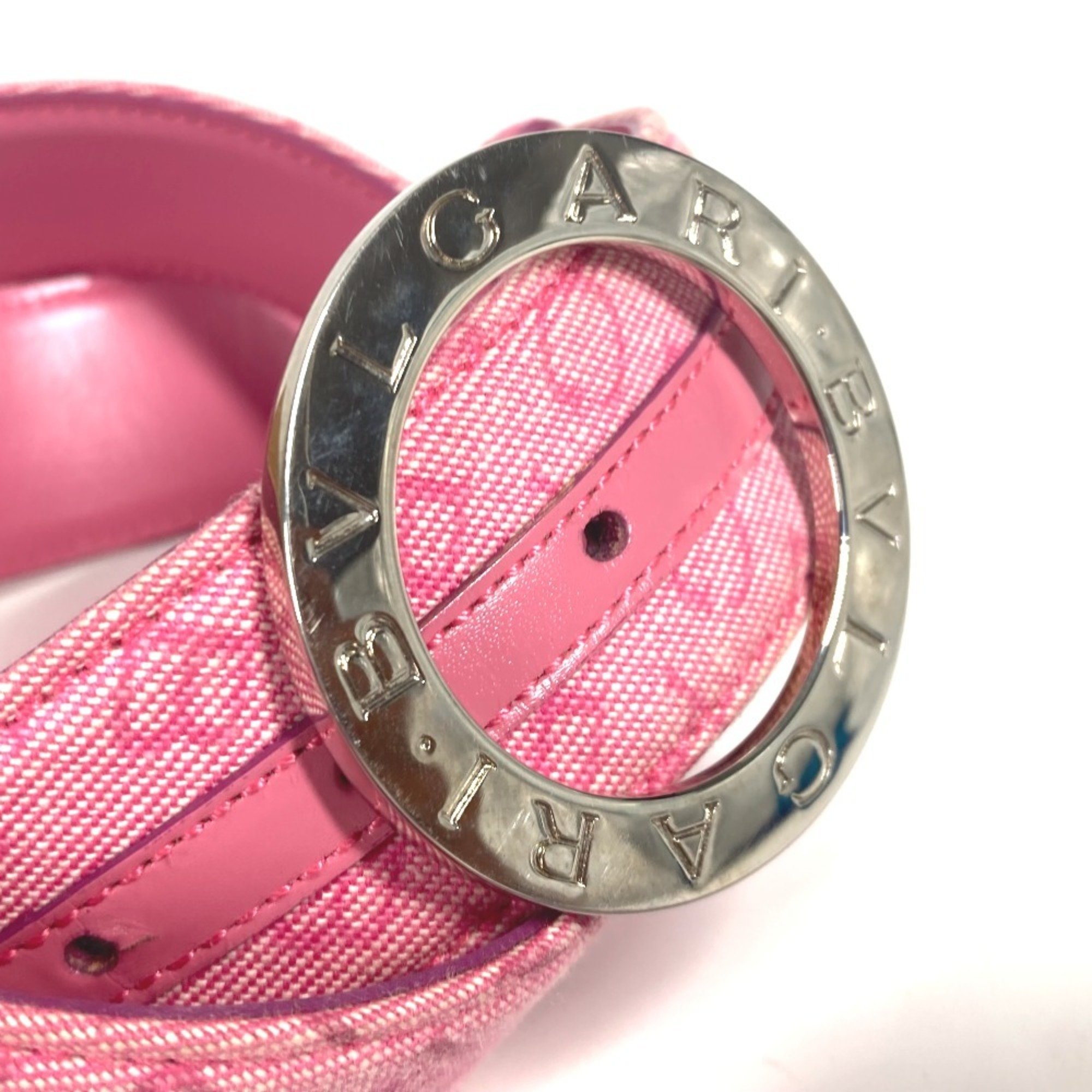 BVLGARI Bvlgari Mania Belt Canvas Women's Pink