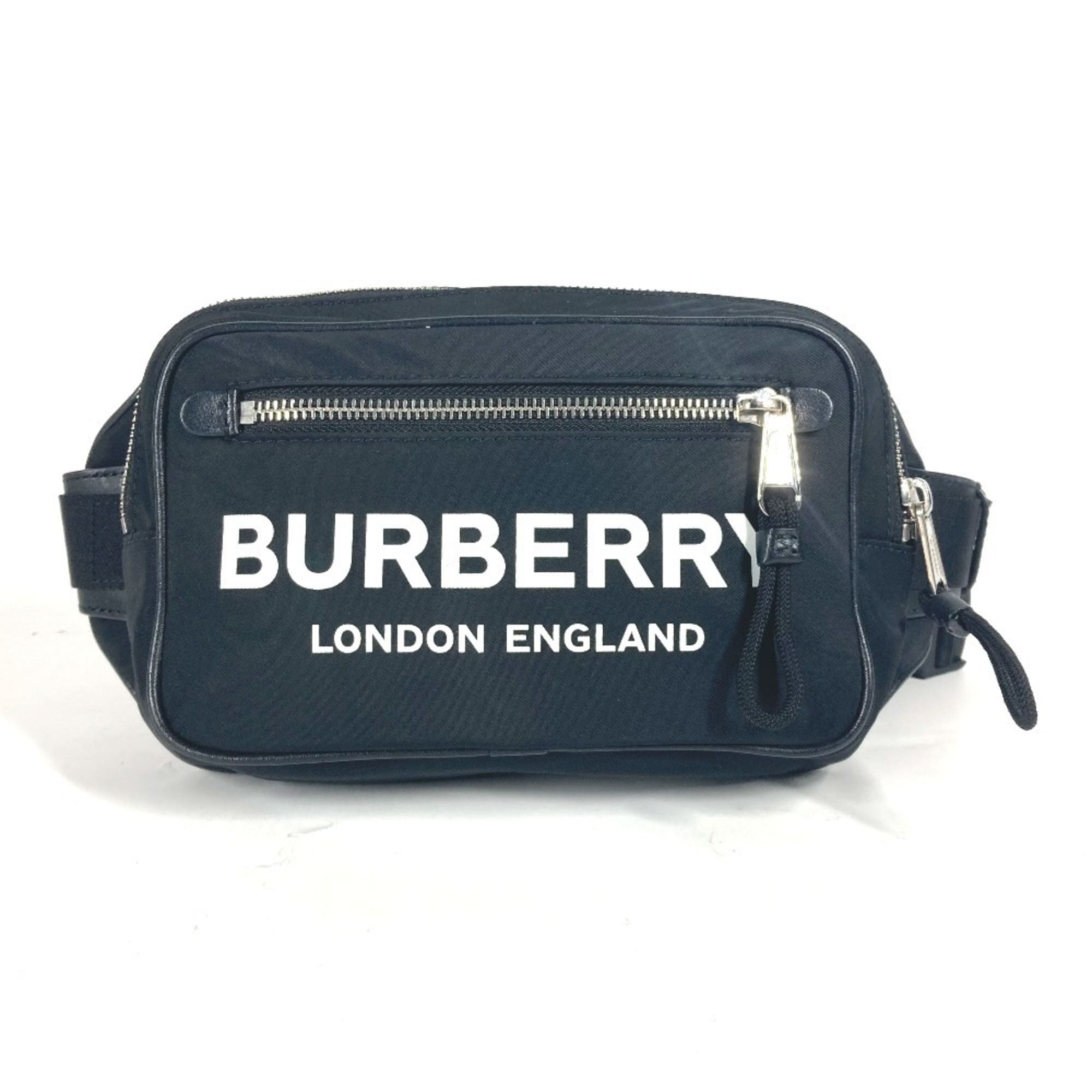 BURBERRY 8014603 Waist Pouch Cross Shoulder Bag Body Nylon Men's Black