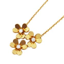 Van Cleef & Arpels Necklace Frivole 3 Flower 3PD Diamond K18PG Pink Gold Women's