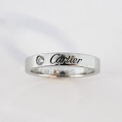 Cartier Ring Engraved 1PD Diamond Pt950 Platinum Ladies