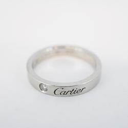 Cartier Ring Engraved 1PD Diamond Pt950 Platinum Ladies