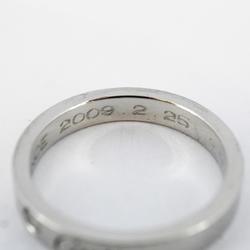 Cartier Ring Engraved 1PD Diamond Pt950 Platinum Ladies