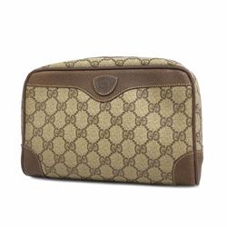 Gucci Clutch Bag GG Supreme Old 014 115 0094 Brown Women's