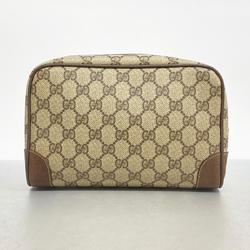 Gucci Clutch Bag GG Supreme Old 014 115 0094 Brown Women's