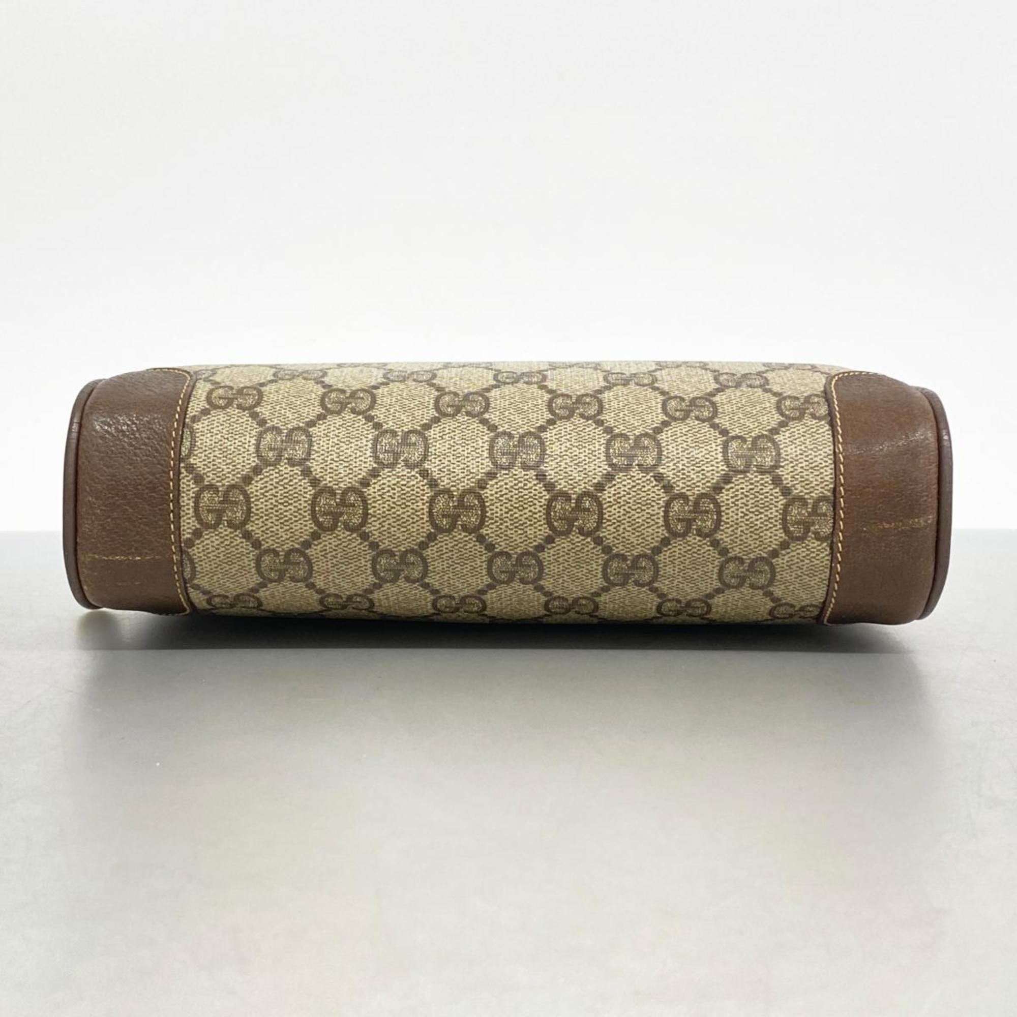 Gucci Clutch Bag GG Supreme Old 014 115 0094 Brown Women's