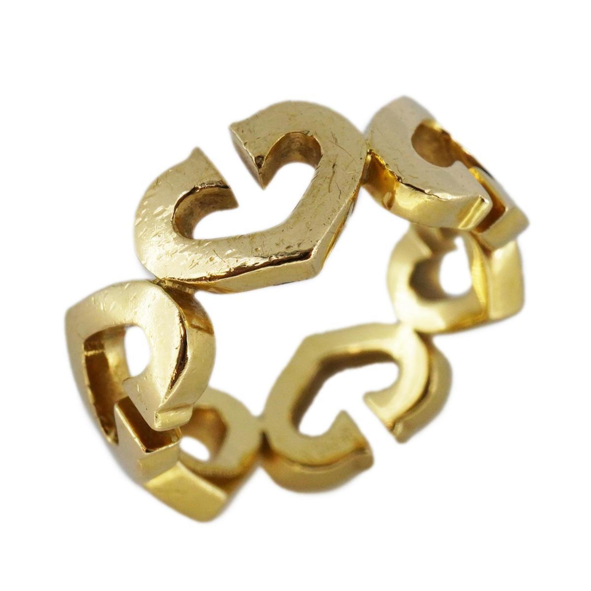 Cartier C Heart Ring K18YG Yellow Gold Women's