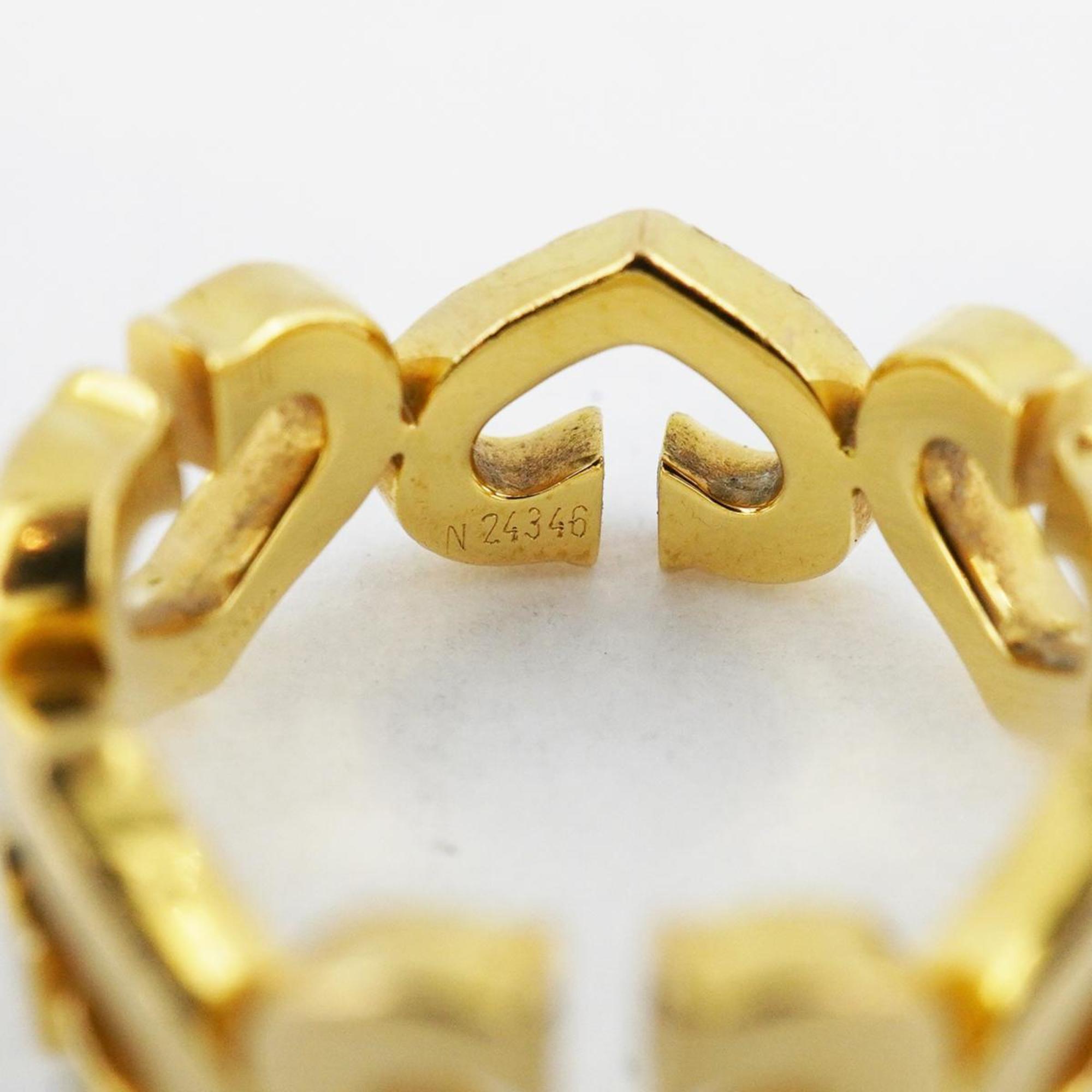 Cartier C Heart Ring K18YG Yellow Gold Women's