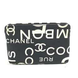 CHANEL Chanel Multi Pouch Bi-Cea Line Cigarette Tobacco Case Canvas Women's Black