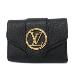 Louis Vuitton Tri-fold Wallet Portefeuille LV Pont Neuf M80300 Noir Ladies