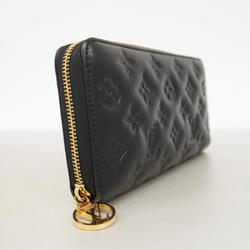 Louis Vuitton Long Wallet Monogram Embossed Zippy M81510 Noir Ladies