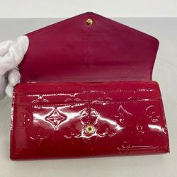 Louis Vuitton Long Wallet Vernis Portefeuille Sarah M90154 Rose Andian Ladies