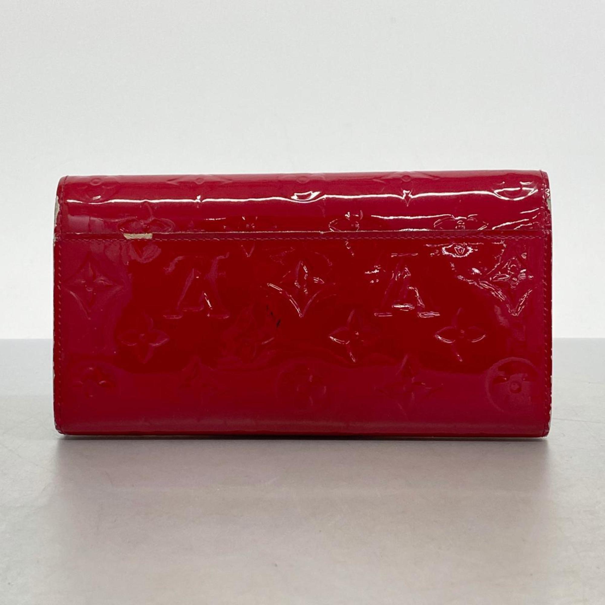 Louis Vuitton Long Wallet Vernis Portefeuille Sarah M90154 Rose Andian Ladies