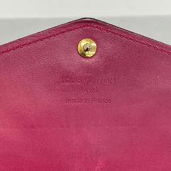 Louis Vuitton Long Wallet Vernis Portefeuille Sarah M90154 Rose Andian Ladies