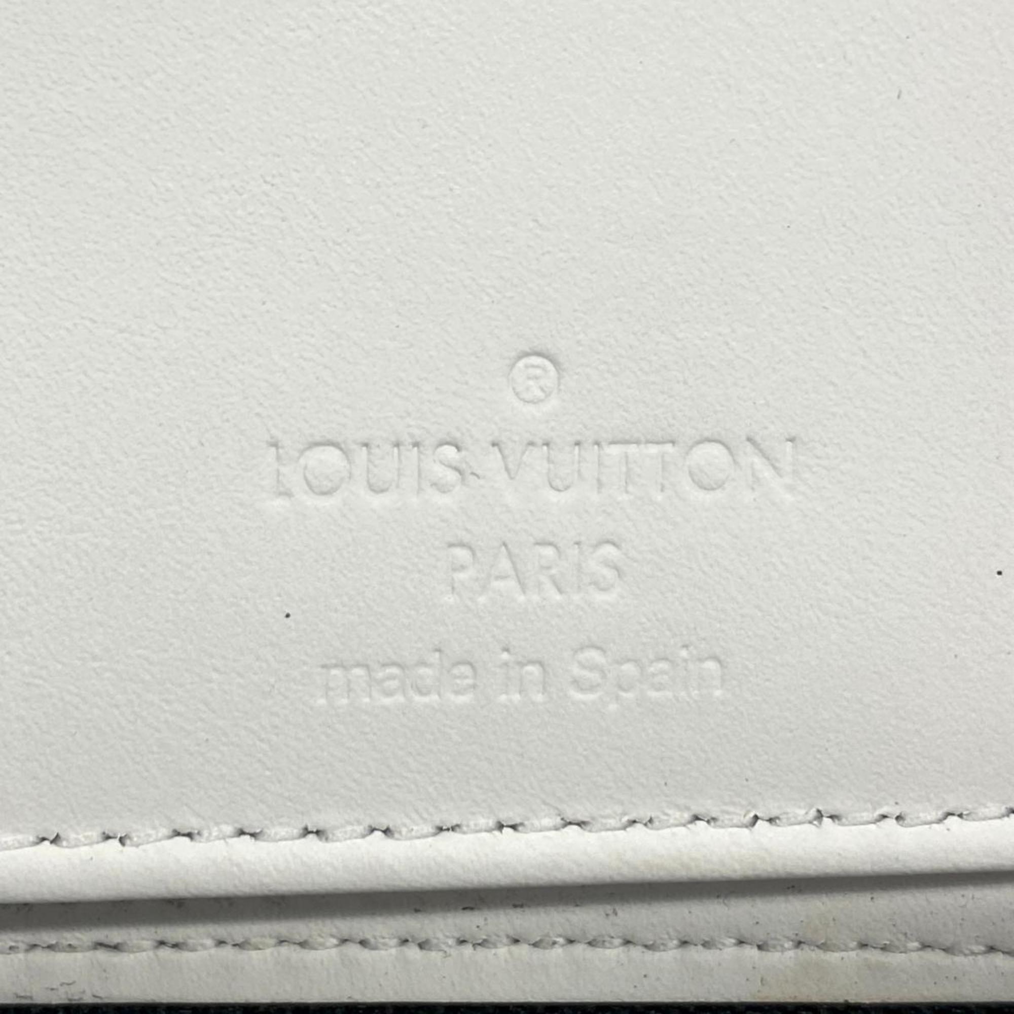 Louis Vuitton Long Wallet Monogram Shadow Zippy Vertical M83381 White Men's