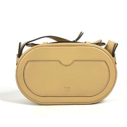 FENDI 8BS058 Pochette Camera Case Small Orlock MINI CAMERA CASE Bag Handbag Shoulder Leather Women's Beige