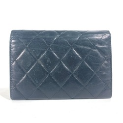 CHANEL Cambon Line CC Coco Mark Compact Wallet Bi-fold Leather Women's Black