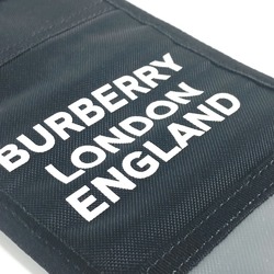 BURBERRY Business card holder with neck strap, case, pass pouch, nylon, men's, black