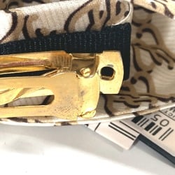 FENDI FXT114 Ribbon Hair Clip Barrette Silk Women's Beige