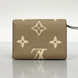 Louis Vuitton Tri-fold Wallet Monogram Empreinte Portefeuille Victorine M81861 Tourtrell Creme Ladies