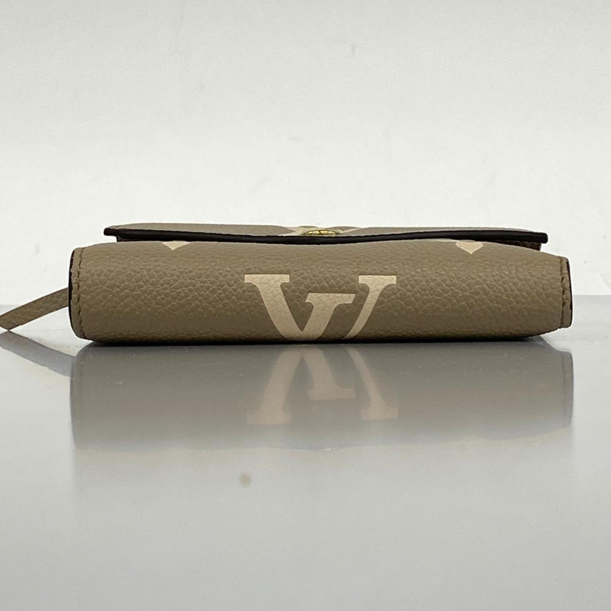 Louis Vuitton Tri-fold Wallet Monogram Empreinte Portefeuille Victorine M81861 Tourtrell Creme Ladies