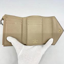 Louis Vuitton Tri-fold Wallet Monogram Empreinte Portefeuille Victorine M81861 Tourtrell Creme Ladies