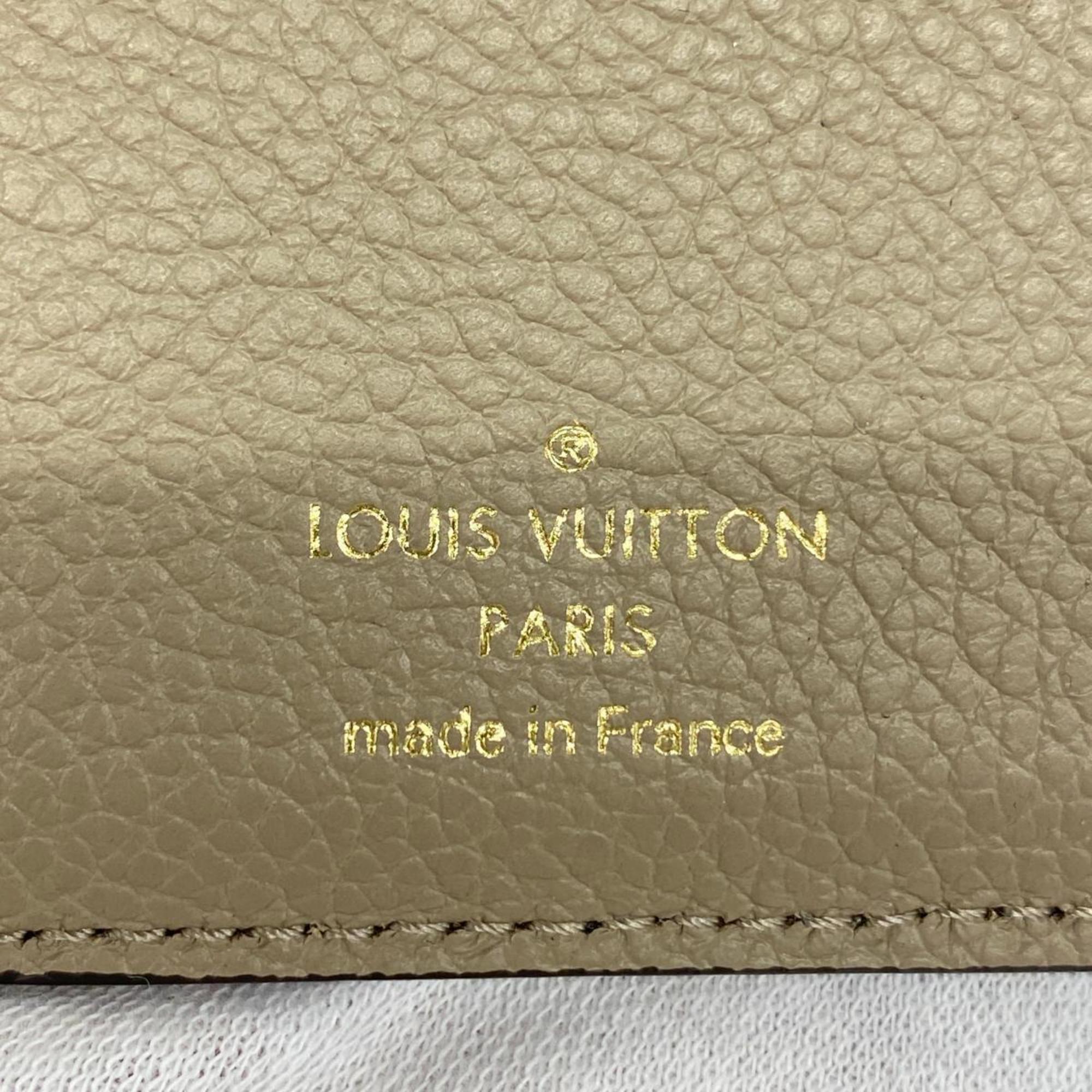 Louis Vuitton Tri-fold Wallet Monogram Empreinte Portefeuille Victorine M81861 Tourtrell Creme Ladies