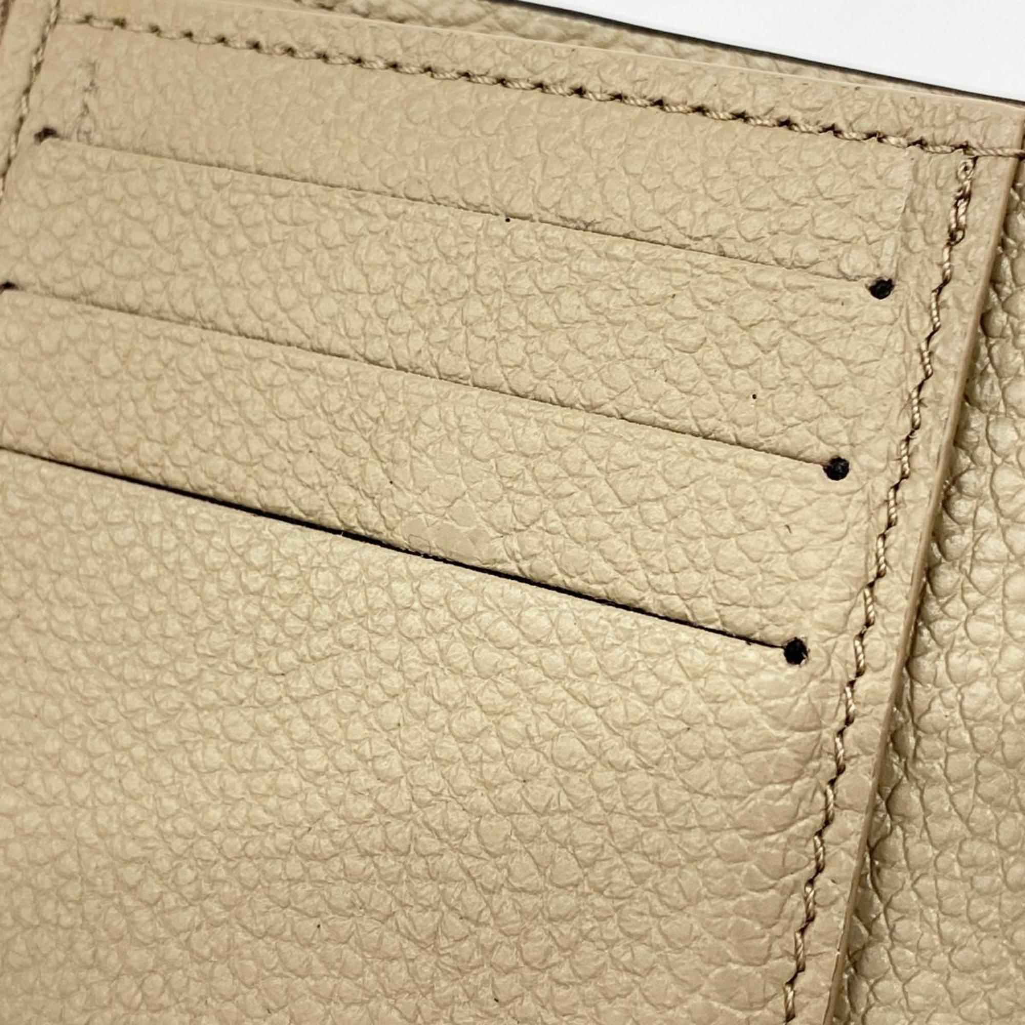 Louis Vuitton Tri-fold Wallet Monogram Empreinte Portefeuille Victorine M81861 Tourtrell Creme Ladies