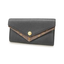 Louis Vuitton Long Wallet Portefeuille Double V M64319 Noir Ladies