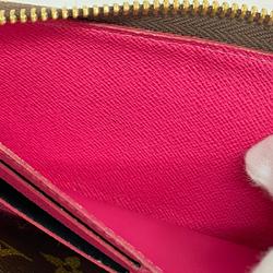 Louis Vuitton Long Wallet Monogram Portefeuille Clemence M60742 Fuchsia Ladies