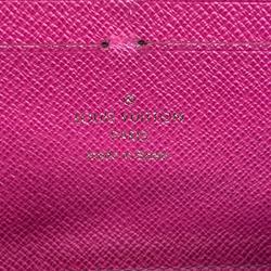 Louis Vuitton Long Wallet Monogram Portefeuille Clemence M60742 Fuchsia Ladies