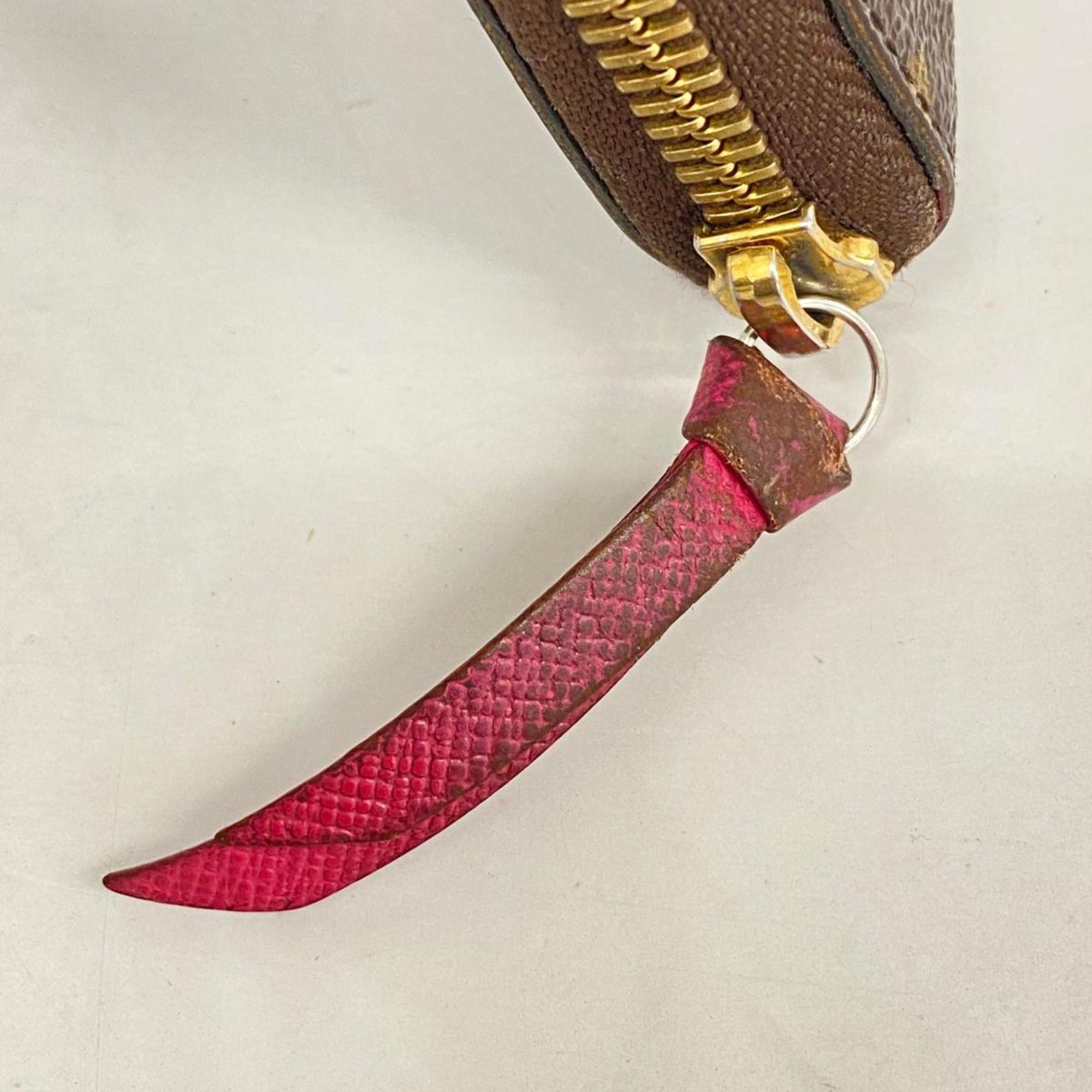 Louis Vuitton Long Wallet Monogram Portefeuille Clemence M60742 Fuchsia Ladies