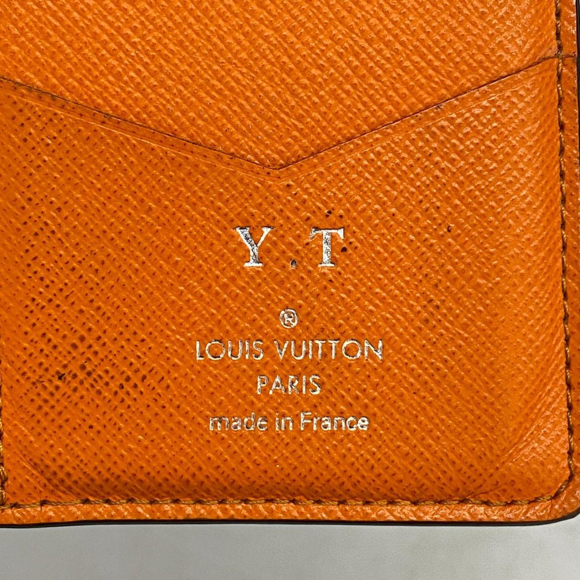 Louis Vuitton Business Card Holder/Card Case Damier Organizer de Poche N40422 Black Orange