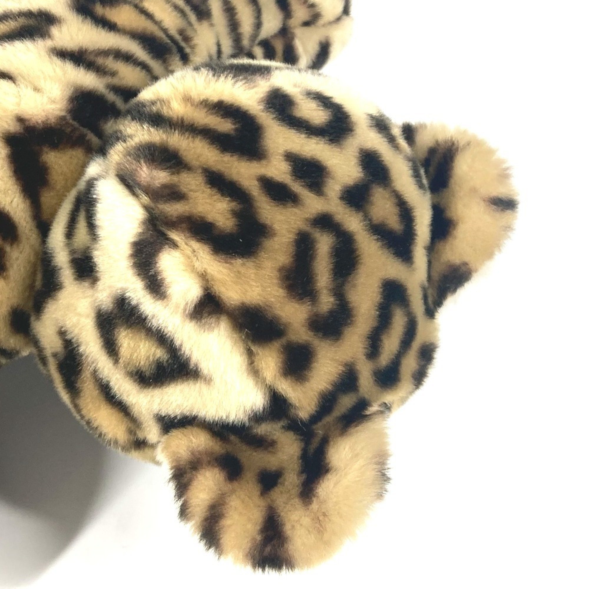 Christian Dior Dior doll bear leopard print teddy stuffed animal cotton kids brown