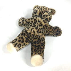 Christian Dior Dior doll bear leopard print teddy stuffed animal cotton kids brown