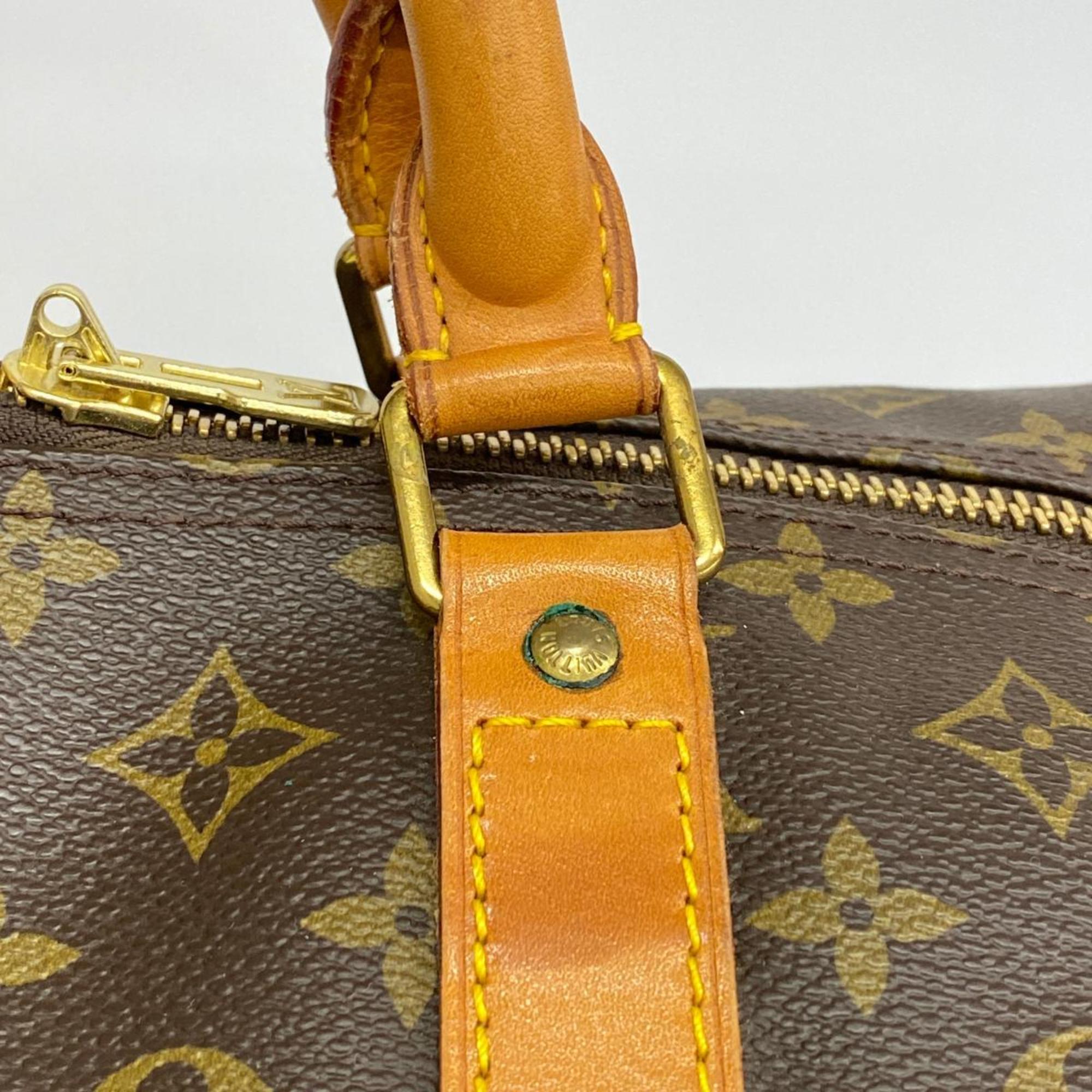 Louis Vuitton Boston Bag Monogram Keepall Bandouliere 60 M41412 Brown Men's Women's