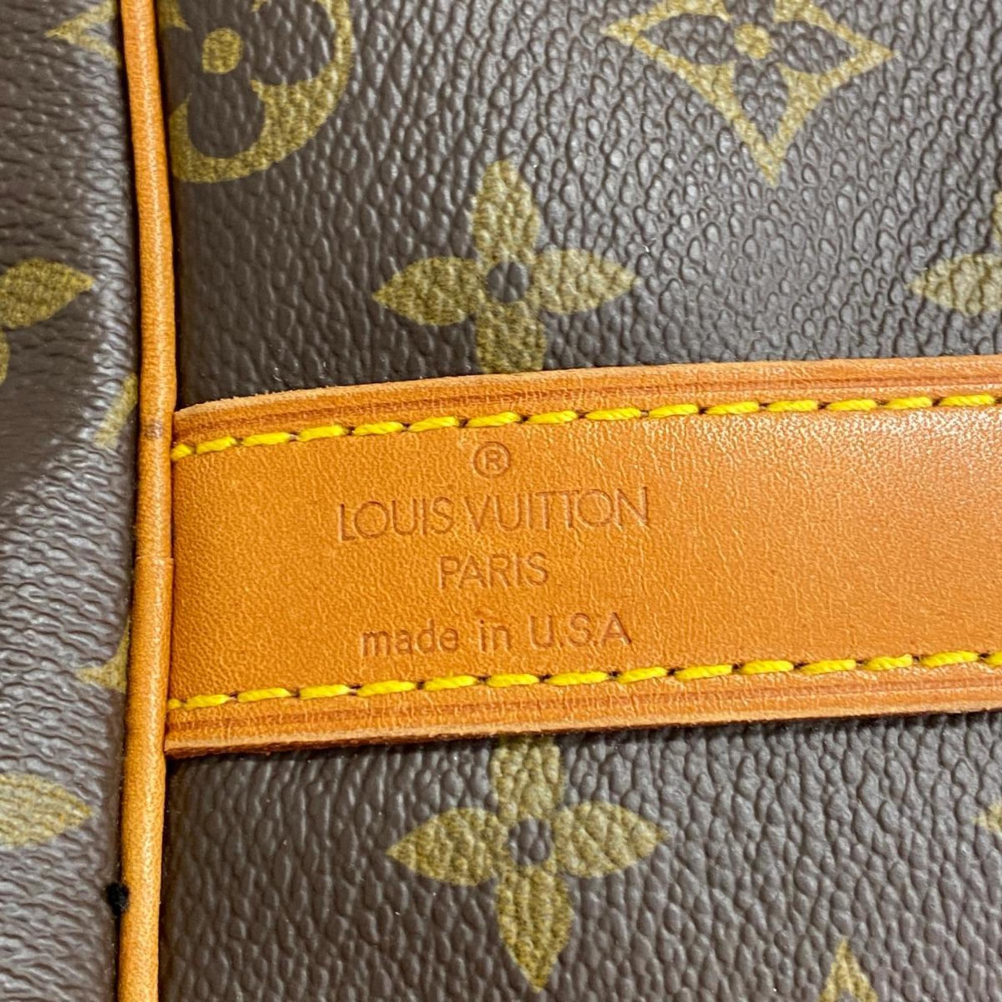 Louis Vuitton Boston Bag Monogram Keepall Bandouliere 60 M41412 Brown Men's Women's