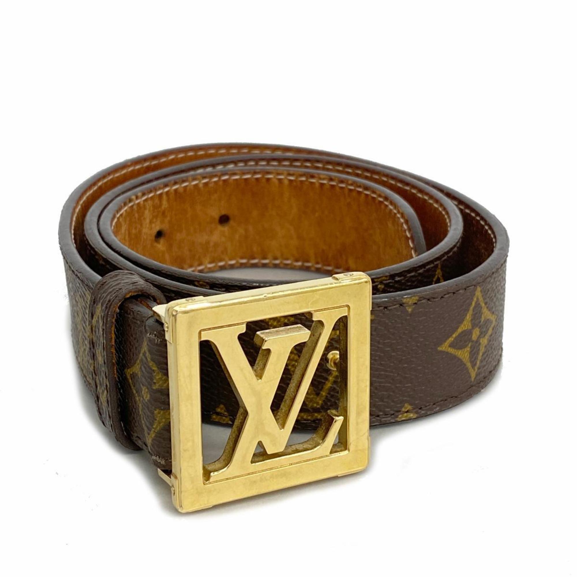 Louis Vuitton Belt Monogram Santur Brown Men's