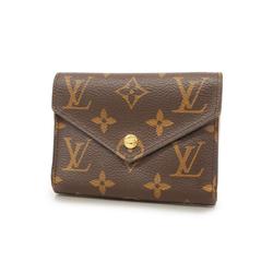 Louis Vuitton Tri-fold Wallet Monogram Portefeuille Victorine M62360 Rose Ballerine Ladies