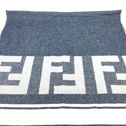 FENDI FXS717 Bath towel, lap blanket, beach bicolor cotton, nylon, men's, navy