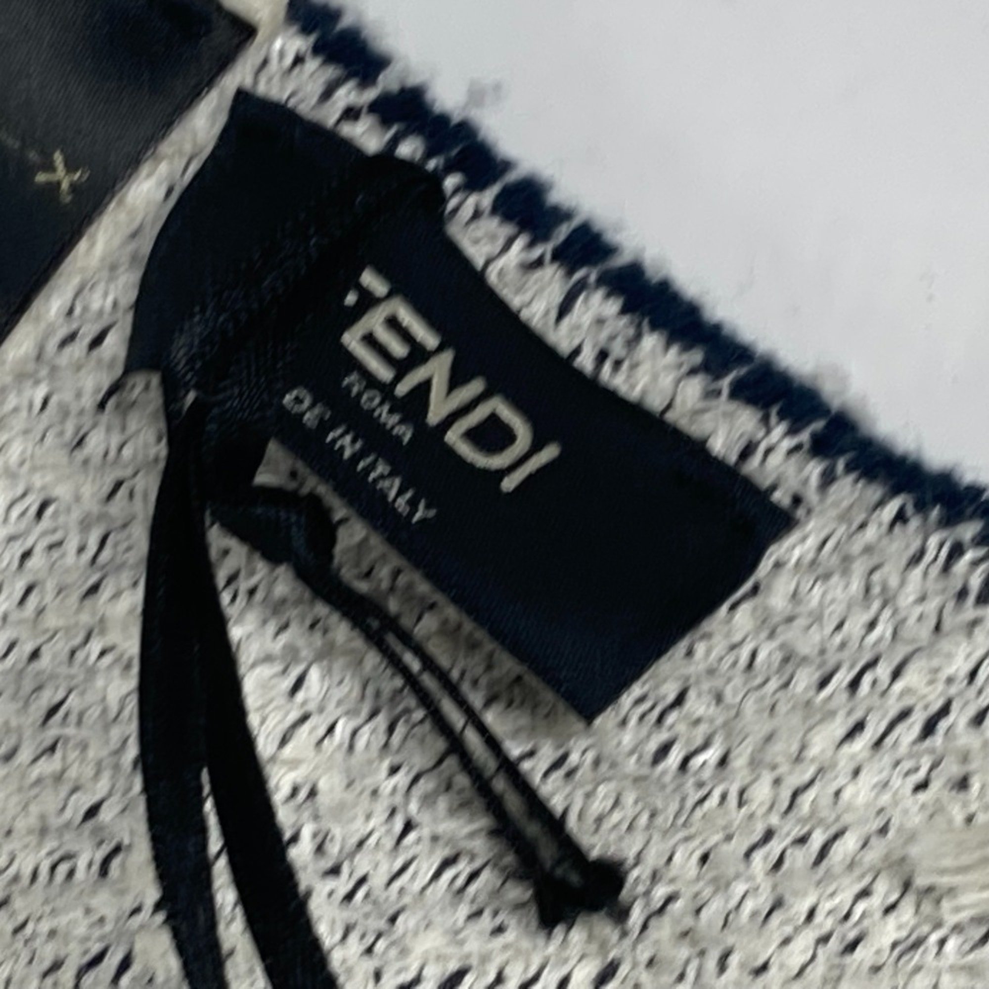 FENDI FXS717 Bath towel, lap blanket, beach bicolor cotton, nylon, men's, navy