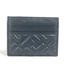 FENDI 8M0423 Business Card Holder Baguette Holder/Card Case Wallet/Coin Wallet Pass Leather Women's Black