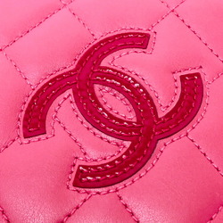 CHANEL A80211 Simply CC Coco Mark Wallet Matelasse Quilted Long Bi-fold Lambskin Women's Pink